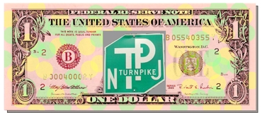 Ugly spotted dollar with Jersey Turnpike art 
