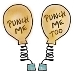 Handlebar punching bags